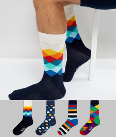 Подарочный набор из 4 пар носков Happy Socks - Мульти