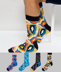 Подарочный набор из 4 пар носков Happy Socks - Мульти