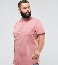 Розовая эластичная джинсовая рубашка узкого кроя ASOS PLUS - Розовый