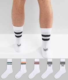 Комплект из 5 пар высоких спортивных носков ASOS - Мульти