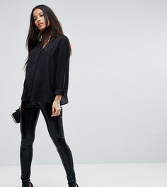 Блестящие леггинсы ASOS Maternity - Черный