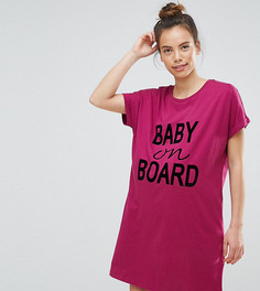 Футболка для беременных с принтом Baby On Board ASOS Maternity - Красный