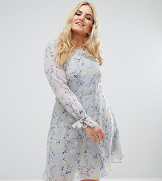 Приталенное платье с расклешенной юбкой и цветочным принтом Alice & You - Мульти