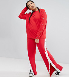 Комбинируемые спортивные брюки с кнопками Daisy Street Plus - Красный