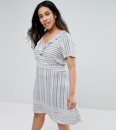 Чайное платье с принтом Junarose - Мульти