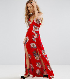 Платье макси с цветочным принтом Parisian Petite - Красный