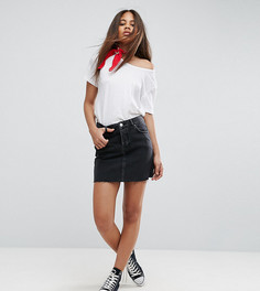 Черная джинсовая мини-юбка ASOS TALL - Черный