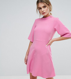 Свободное платье с высоким воротником Closet London - Розовый