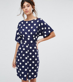 Платье миди с завязкой сзади и разрезом спереди Closet - Мульти