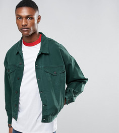 Зеленая свободная джинсовая куртка ASOS TALL - Зеленый