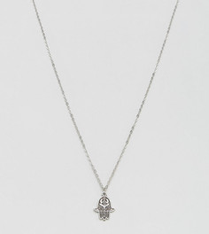 Ожерелье с подвеской Reclaimed Vintage Inspired Hand of Fatima - Серебряный