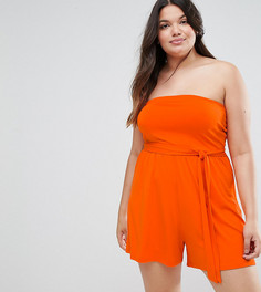 Ромпер-бандо с завязкой ASOS CURVE - Оранжевый