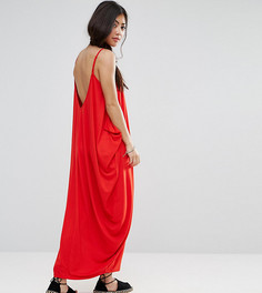 Платье макси с драпировкой ASOS PETITE - Красный