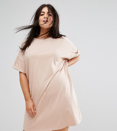 Платье-футболка ASOS CURVE Ultimate - Кремовый