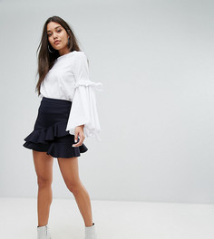 Юбка с асимметричными оборками Missguided - Темно-синий