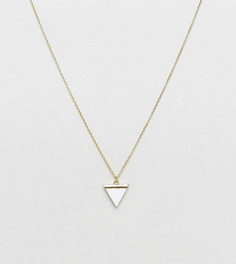 Золотистое ожерелье с треугольной подвеской DesignB London эксклюзивно для ASOS - Золотой