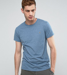 Меланжевая узкая футболка Farah Gloor - Синий