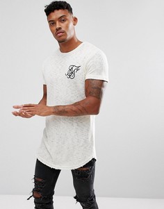 Белая футболка с логотипом SikSilk - Белый