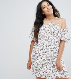 Платье с открытыми плечами и цветочным принтом Missguided Plus - Мульти