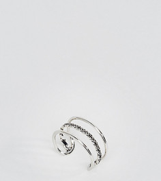 Серебряное кольцо на большой палец с тремя планками Kingsley Ryan - Серебряный