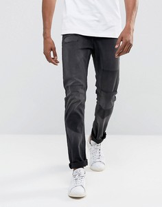 Узкие рваные джинсы с заплатами Only & Sons - Серый