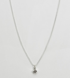 Ожерелье с подвеской в форме игральных костей Reclaimed Vintage Inspired - Серебряный