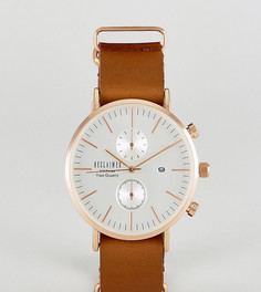 Часы с хронографом и коричневым кожаным ремешком Reclaimed Vintage Inspired эксклюзивно для ASOS - Коричневый