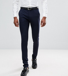 Темно-синие супероблегающие строгие брюки ASOS TALL - Темно-синий