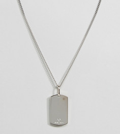 Серебристое ожерелье с армейским жетоном Seven London - Серебряный