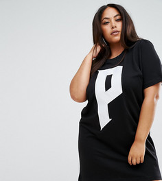 Черное платье-футболка Puma Plus эксклюзивно для ASOS - Белый
