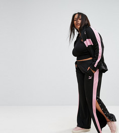 Спортивные штаны на кнопках по бокам Puma эксклюзивно для ASOS Plus - Черный