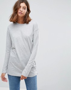 Длинная свободная футболка ASOS - Серый