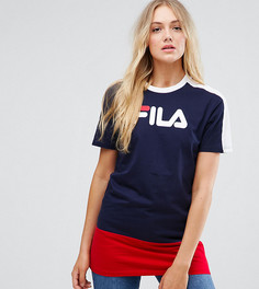 Длинная футболка колор блок с логотипом Fila Tall - Мульти