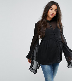 Шифоновая блузка с рукавами кимоно ASOS Maternity - Черный