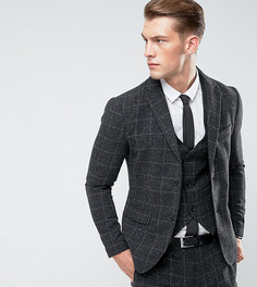 Облегающий пиджак в клетку Only & Sons - Серый