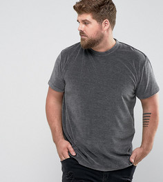 Свободная велюровая футболка Zeffer PLUS - Серый
