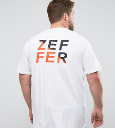 Футболка с разрезом на спине Zeffer PLUS - Белый