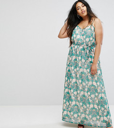 Платье макси с цветочным принтом Uttam Boutique Plus - Зеленый