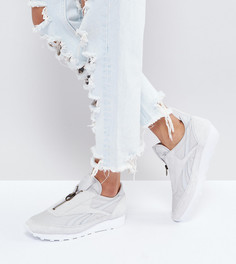 Серые кроссовки на молнии с ацтекским принтом Reebok Classic - Серый