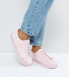 Кроссовки для широкой стопы на шнуровке ASOS DALTREY - Розовый