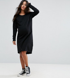Платье-свитшот на шнуровке Supermom - Черный