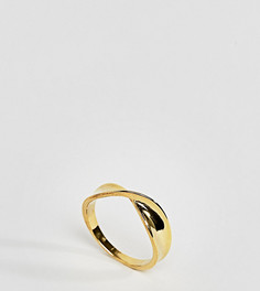 Витое кольцо из позолоченного серебра ASOS - Золотой