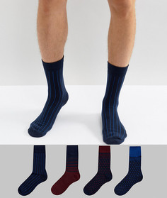Комплект из 4 пар носков Jack & Jones - Темно-синий