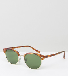 Черепаховые солнцезащитные очки в стиле ретро Reclaimed Vintage - Коричневый