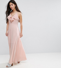 Платье макси с оборками New Look Petite - Розовый