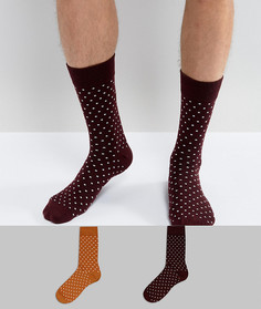 Набор из 2 пар носков в горошек Selected Homme - Мульти
