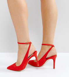 Красные туфли на каблуке для широкой стопы Faith Canyon - Красный