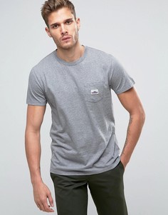 Серая меланжевая футболка классического кроя с логотипом на кармане Penfield - Серый