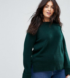 Джемпер из пушистой пряжи с широкими манжетами ASOS CURVE - Зеленый