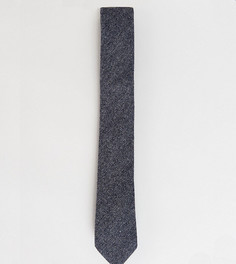 Галстук с узором в елочку Heart & Dagger - Темно-синий